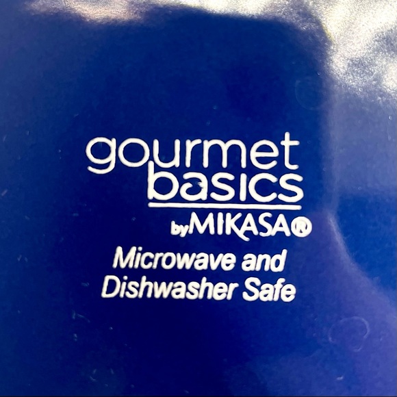 Gourmet Basics by MIKASA Blue and White Diamond Coffee Mug - Tea Hot Chocolate - Picture 5 of 6